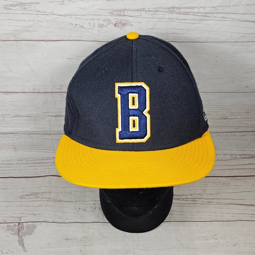 Montana 'B' The Game PRO GP300 Fitted Hat Men's 7 1/4 Navy Blue Yellow